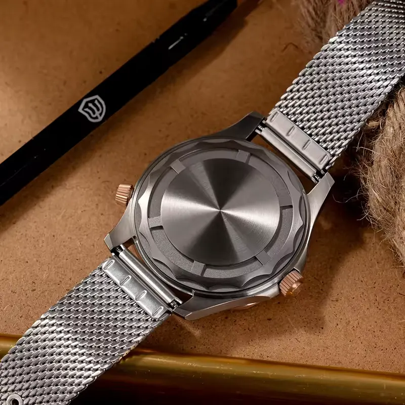 Pagani Design Seamaster Green Dial Mesh Men's Watch- PD-1685